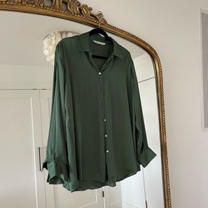 Zara Green Button Down